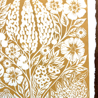 SECONDS : Hand Block Printed Art Print - No. 5750