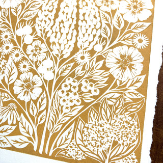 SECONDS : Hand Block Printed Art Print - No. 5750