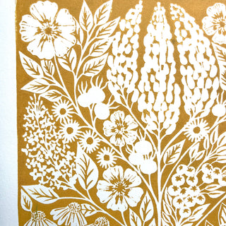 SECONDS : Hand Block Printed Art Print - No. 5750