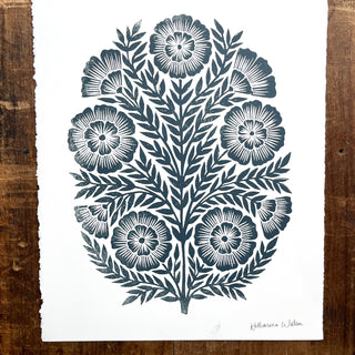 SECONDS : Hand Block Printed Art Print - No. 5753
