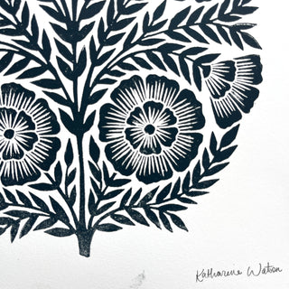 SECONDS : Hand Block Printed Art Print - No. 5753