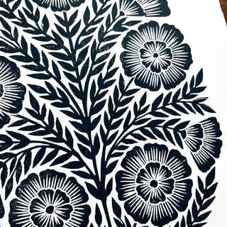 SECONDS : Hand Block Printed Art Print - No. 5753