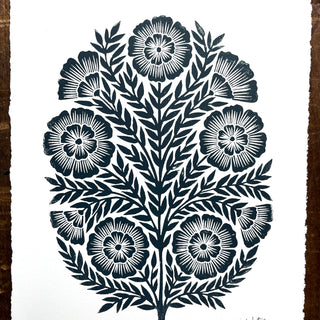 SECONDS : Hand Block Printed Art Print - No. 5754