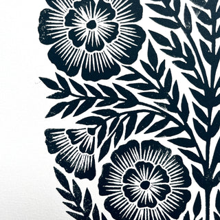 SECONDS : Hand Block Printed Art Print - No. 5755