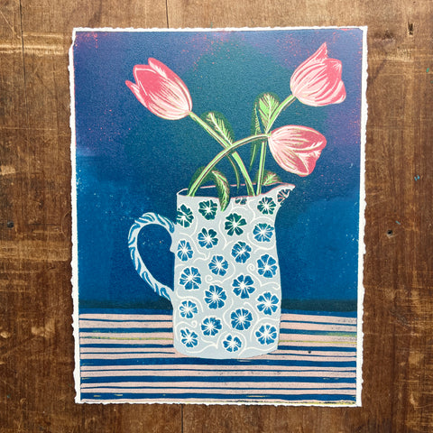 Violet's Test Reduction Print : Tulips No. 5