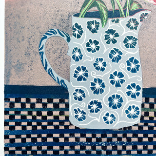 Violet's Multimedia Reduction Print : Tulips No. 10