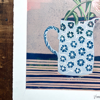 Violet's Multimedia Reduction Print : Tulips No. 11