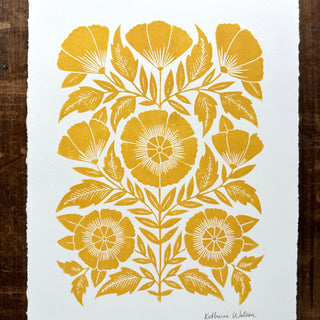 SECONDS : Hand Block Printed Art Print - No. 5266