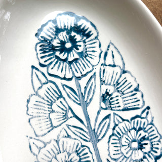 Block Printed Ceramic Serving Dish - No. 6049