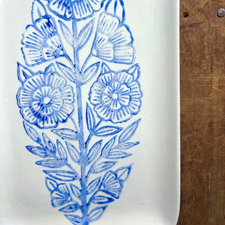 Block Printed Ceramic Tray - No. 6058