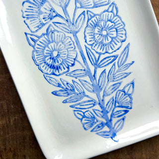 Block Printed Ceramic Tray - No. 6058