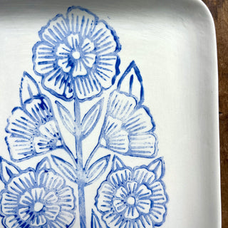 Block Printed Ceramic Tray - No. 6058