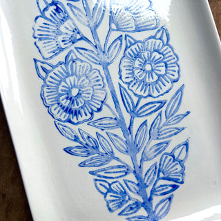 Block Printed Ceramic Tray - No. 6058