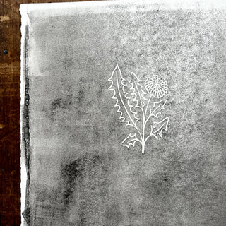 TEST PRINT: Hand Block Printed Dandelion Art Print - No. 5309