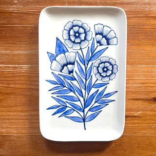 SECONDS : Hand Painted Ceramic Tray - No. 6012