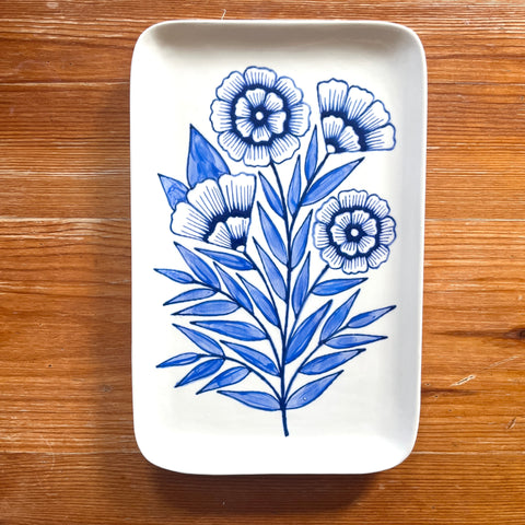 SECONDS : Hand Painted Ceramic Tray - No. 6012