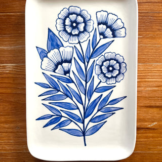 SECONDS : Hand Painted Ceramic Tray - No. 6012