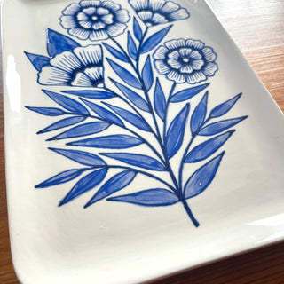 SECONDS : Hand Painted Ceramic Tray - No. 6012