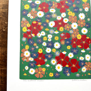 Hand Block Printed "Wildflower Meadow" Reduction Print - 5328