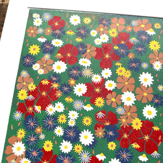 Hand Block Printed "Wildflower Meadow" Reduction Print - 5328