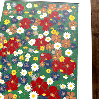 Hand Block Printed "Wildflower Meadow" Reduction Print - 5328