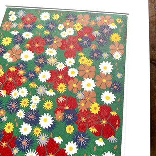 Hand Block Printed "Wildflower Meadow" Reduction Print - 5329