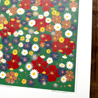 Hand Block Printed "Wildflower Meadow" Reduction Print - 5329