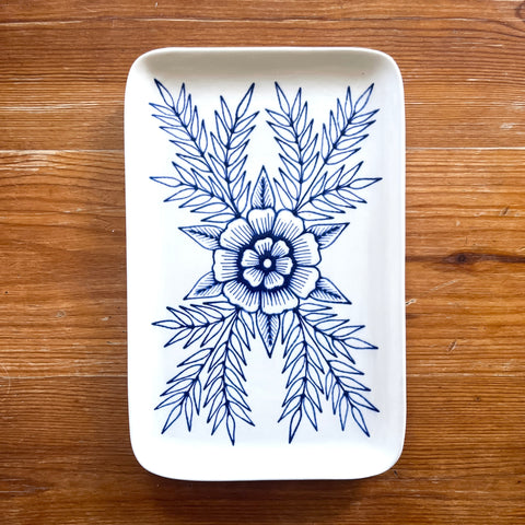 Hand Painted Ceramic Tray - No. 6017