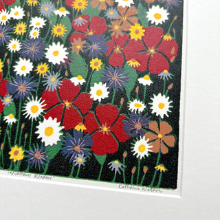 Hand Block Printed "Wildflower Meadow" Reduction Print - No. 21