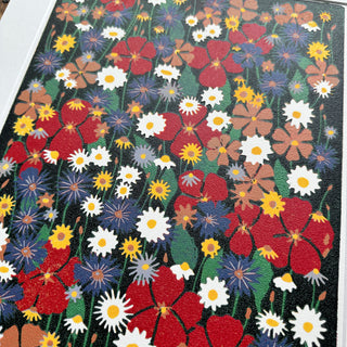 Hand Block Printed "Wildflower Meadow" Reduction Print - No. 20