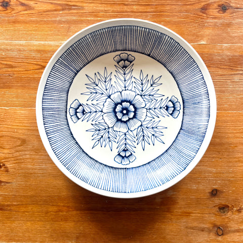 SECONDS : Hand Painted Large Ceramic Serving Dish - No. 6100