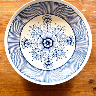SECONDS : Hand Painted Large Ceramic Serving Dish - No. 6100