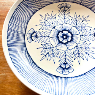 SECONDS : Hand Painted Large Ceramic Serving Dish - No. 6100