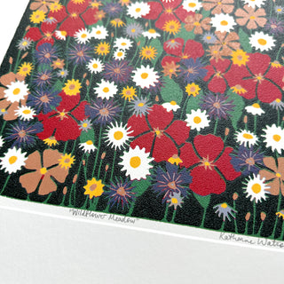 Hand Block Printed "Wildflower Meadow" Reduction Print - No. 26