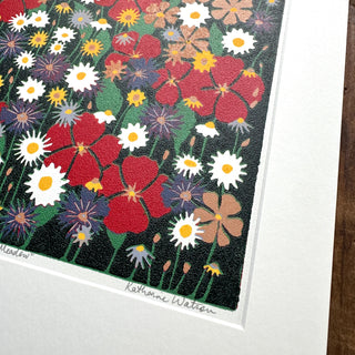 Hand Block Printed "Wildflower Meadow" Reduction Print - No. 26