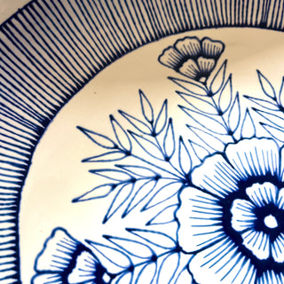 SECONDS : Hand Painted Large Ceramic Serving Dish - No. 6100
