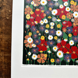 Hand Block Printed "Wildflower Meadow" Reduction Print - No. 31