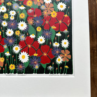 Hand Block Printed "Wildflower Meadow" Reduction Print - No. 31