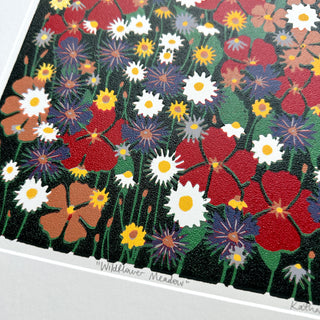 Hand Block Printed "Wildflower Meadow" Reduction Print - No. 31