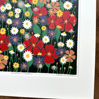 Hand Block Printed "Wildflower Meadow" Reduction Print - No. 27