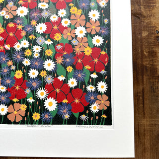 Hand Block Printed "Wildflower Meadow" Reduction Print - No. 33