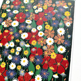 Hand Block Printed "Wildflower Meadow" Reduction Print - No. 2