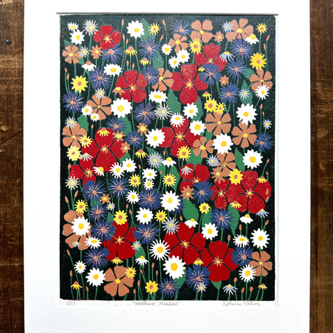 Hand Block Printed "Wildflower Meadow" Reduction Print - No. 5