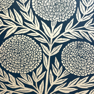 SECONDS : Hand Block Printed Marigold Art Print - No. 5759
