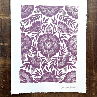 Hand Block Printed Art Print - No. 3122