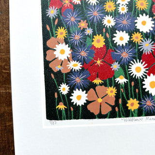 Hand Block Printed "Wildflower Meadow" Reduction Print - No. 7