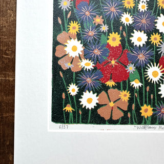 Hand Block Printed "Wildflower Meadow" Reduction Print - No. 6