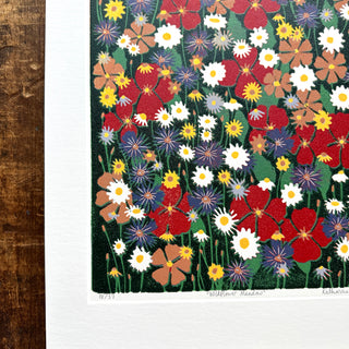 Hand Block Printed "Wildflower Meadow" Reduction Print - No. 18