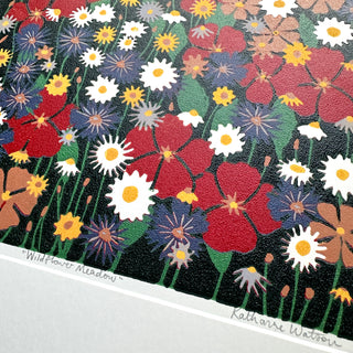 Hand Block Printed "Wildflower Meadow" Reduction Print - No. 13