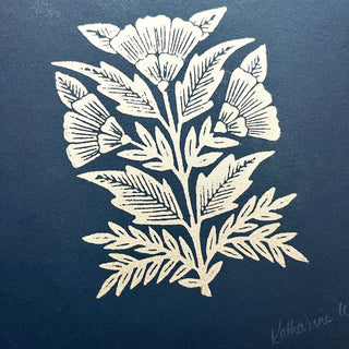 Hand Block Printed Art Print - No. 5769